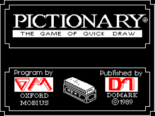 Pictionary title screen for ZX Spectrum